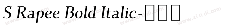 S Rapee Bold Italic字体转换